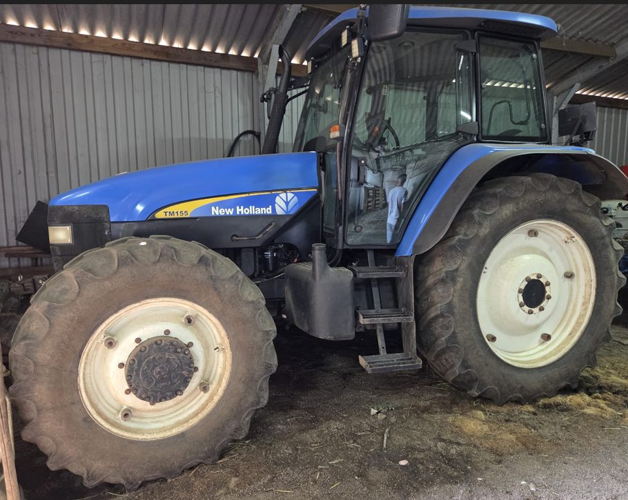 New Holland TM 155 tractor in the shed